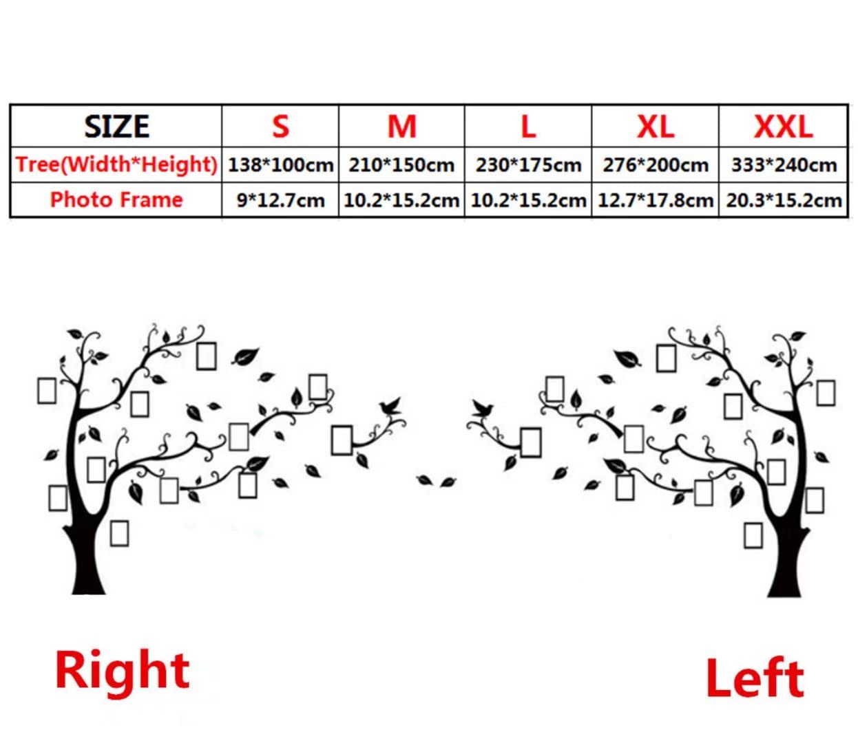 3D Tree Wall Stickers - Diy Photo Frame Tree Wall Decal Family Photo Frame Sticker Murals Wall Decor Living Room Bedroom Tv Back